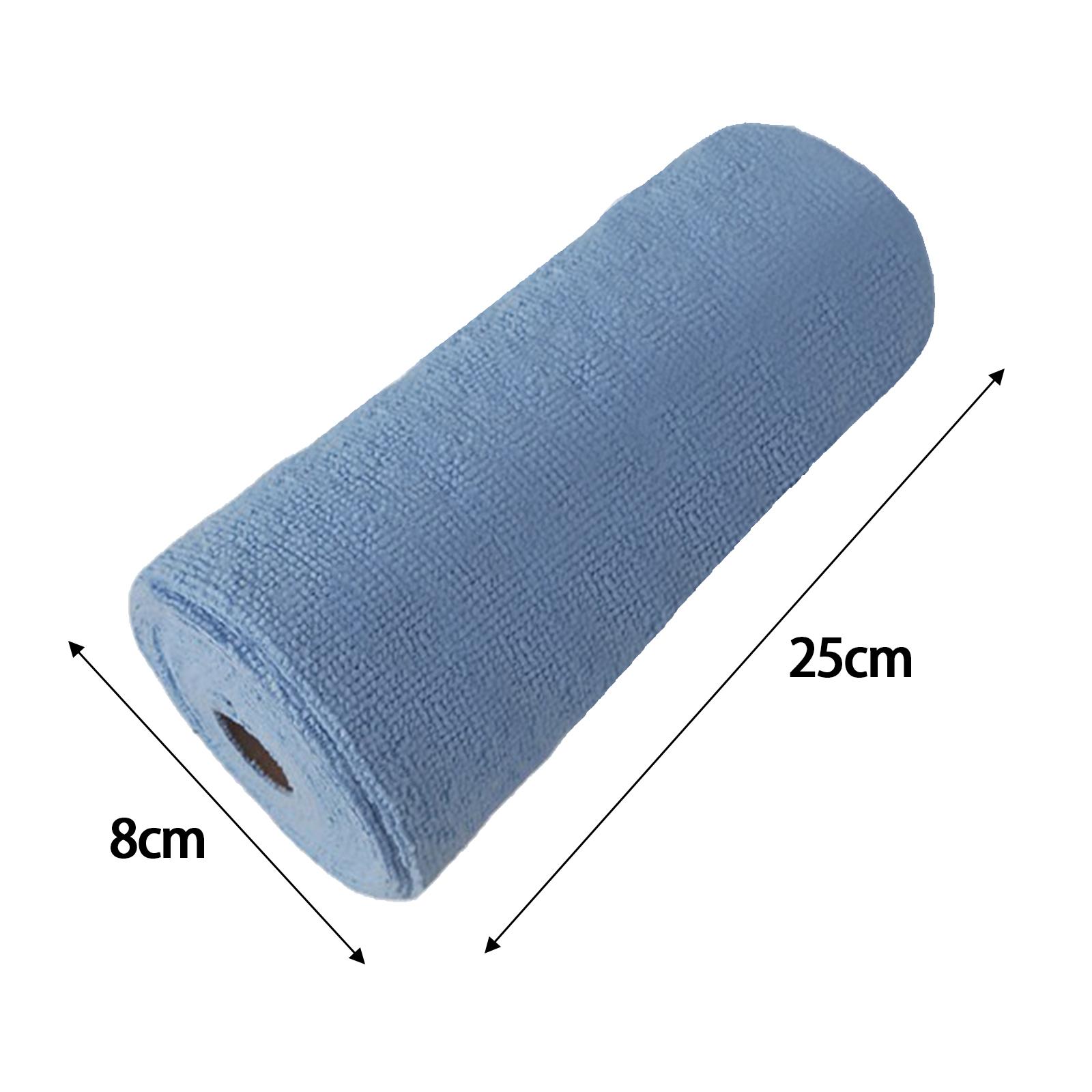 

Microfiber Towels Roll Absorbent Tear Away Towels for Window Bathroom Dishes синий