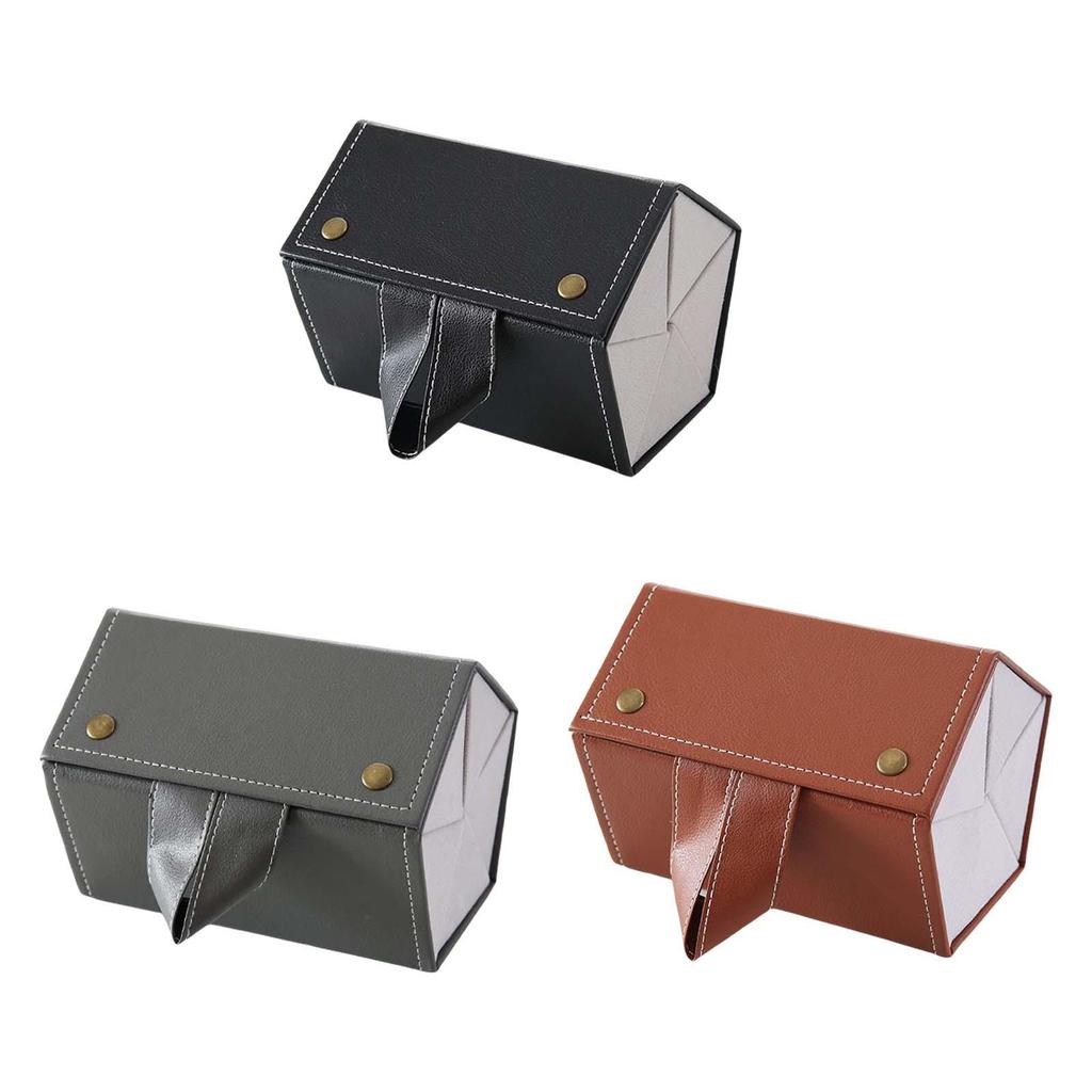 Travel Sunglasses Organizer Folding Design PU Eyeglasses Storage Case Box Multiple Hanging Eyewear Holder Display