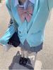 Women's Autumn Winter Slim Fit Japanese School Style Cardigan Sweater with Long Sleeves, Multi-color