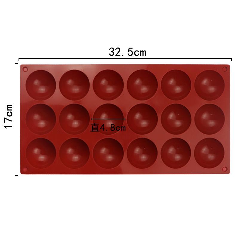 6/8/15/18/24/35 Holes Silicone Half Sphere Mold For Baking Half Ball Chocolate Candy Dome Pudding Mousse Cake Pastry Tools