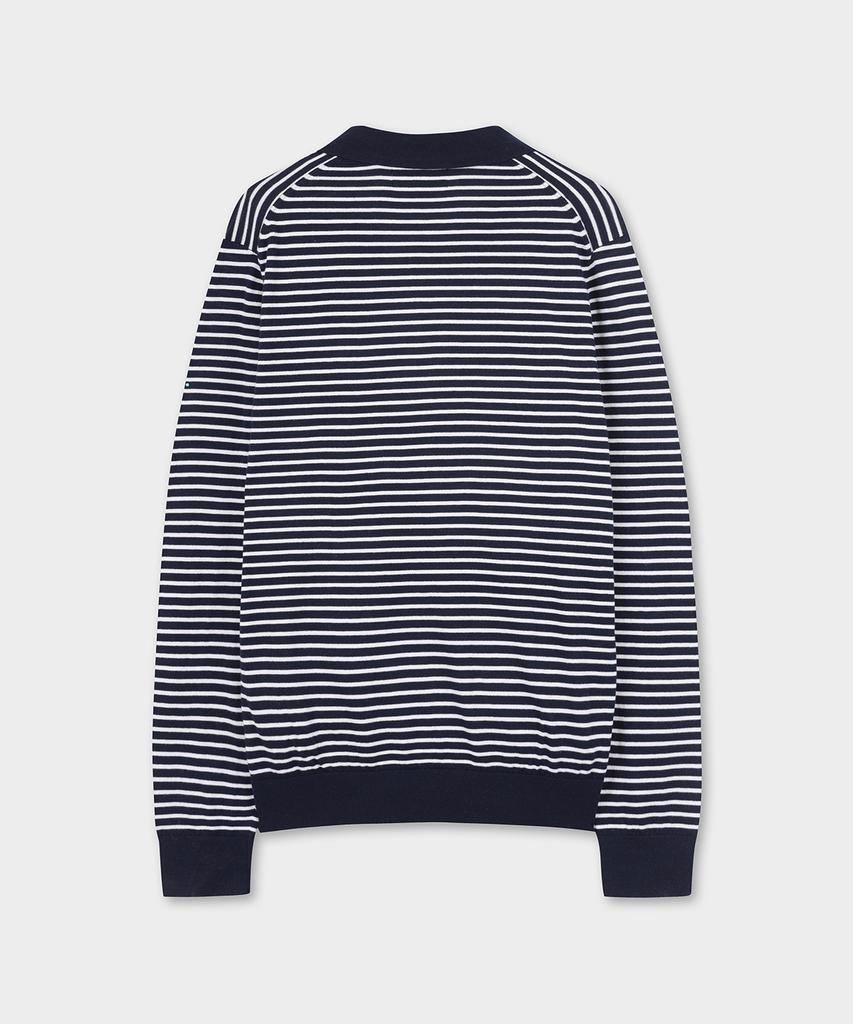 BROOKS BROTHERS Mariner Buttonless Polo Sweater (Navy) (Bbwtmm8896Qfs)