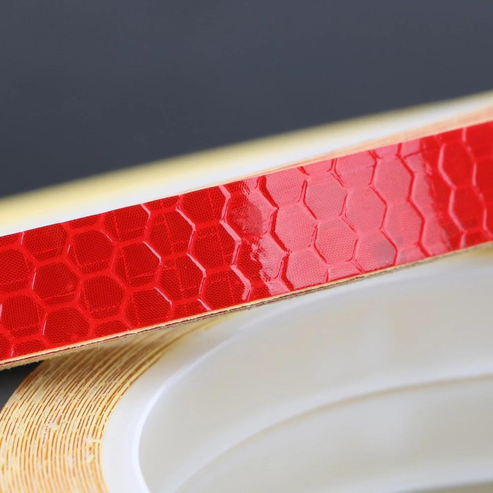 8m Reflektierendes Klebeband PVC Fahrradräder reflektieren fluoreszierende Aufkleber Fahrrad reflektierende Aufkleber Streifenband für die Warnung Sicherheit beim Radfahren