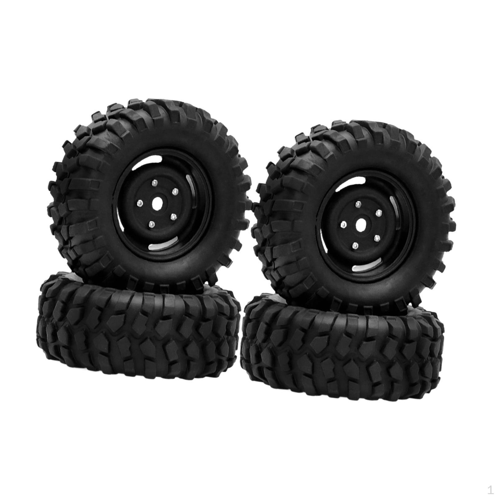 

4x RC Crawler Tires Climbing Car 1/10 Assembly DIY Modified Soft 1.9 inch Wheels for