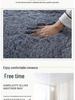 Long Pile Silk Wool Carpet - Full Coverage Bedroom and Living Room Rug, Solid Color