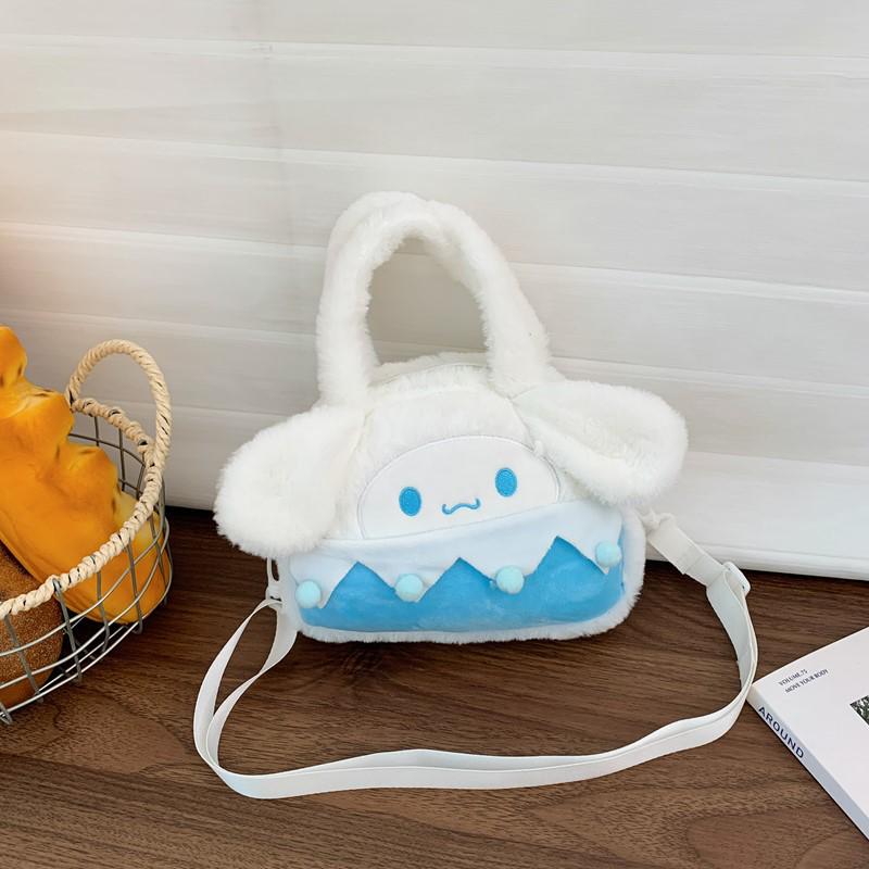 

Плюшевая сумка-кроссбоди в виде единорога для девочек - Милый квадратный мультяшный дизайн светло-синий