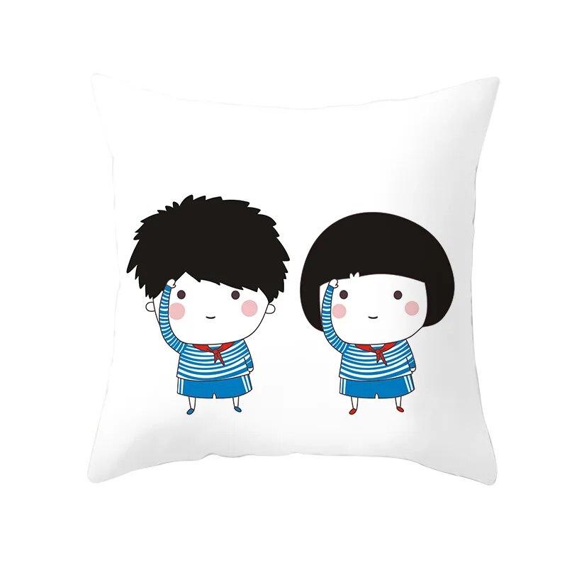 

С Днем Святого Валентина наволочка с сердечком для пары, чехол для диванной подушки, наволочка для кровати, домашний декор, автомобильная наволочка, наволочка 40x40cm