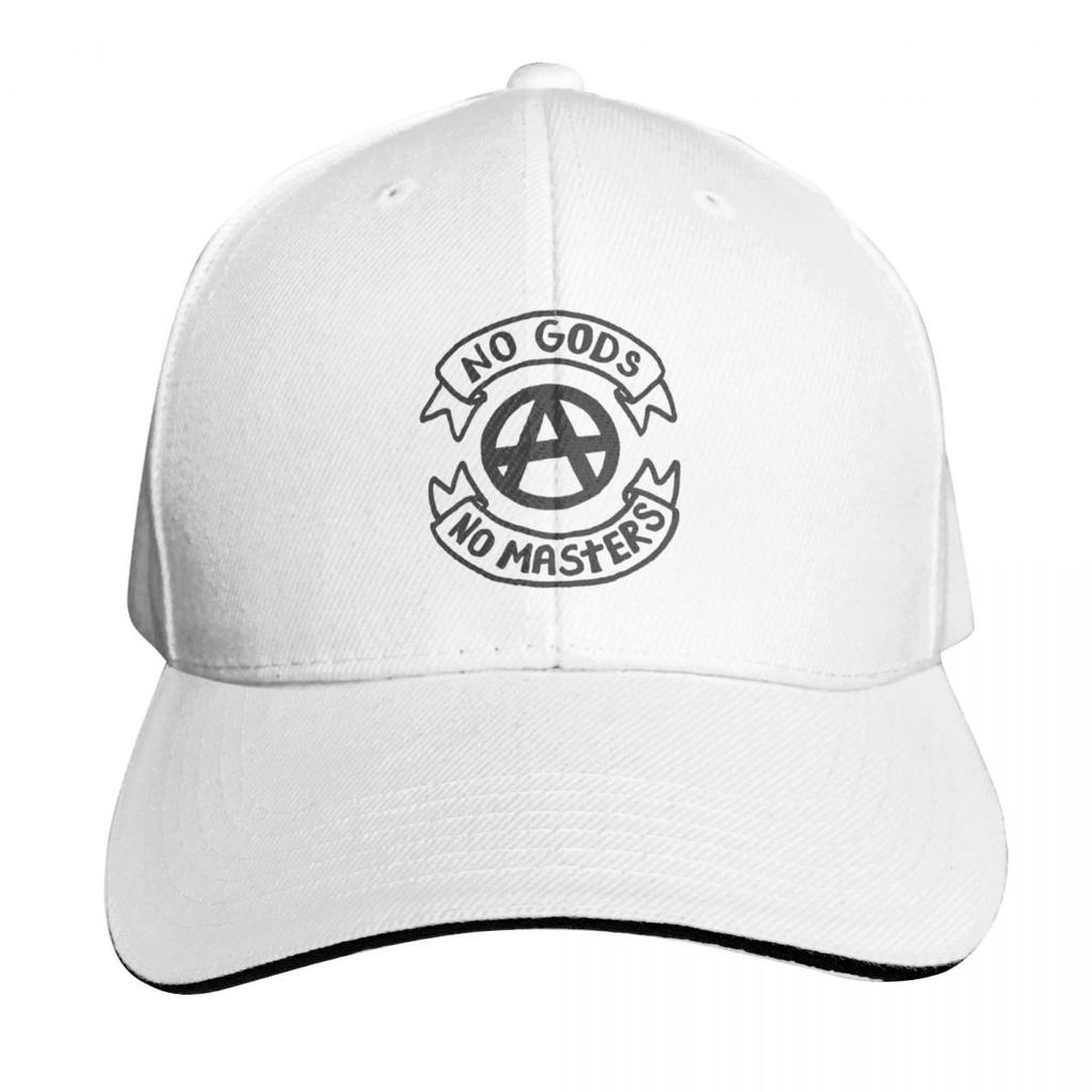 No Gods No Masters (White Background) Baseball Cap Hat Beach Hat Unisex Fashion Beach Hood Womens Beach Visor Unisexs