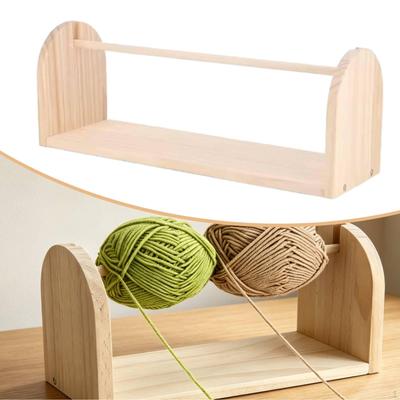 Wooden Yarn Holder,Yarn Ball Dispenser Winding Revolving Storage Rack for Craft Supplies Enthusiasts