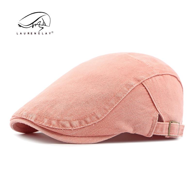 Unisex Korean Style Cotton Denim Beret - Retro Duckbill Newsboy Cap
