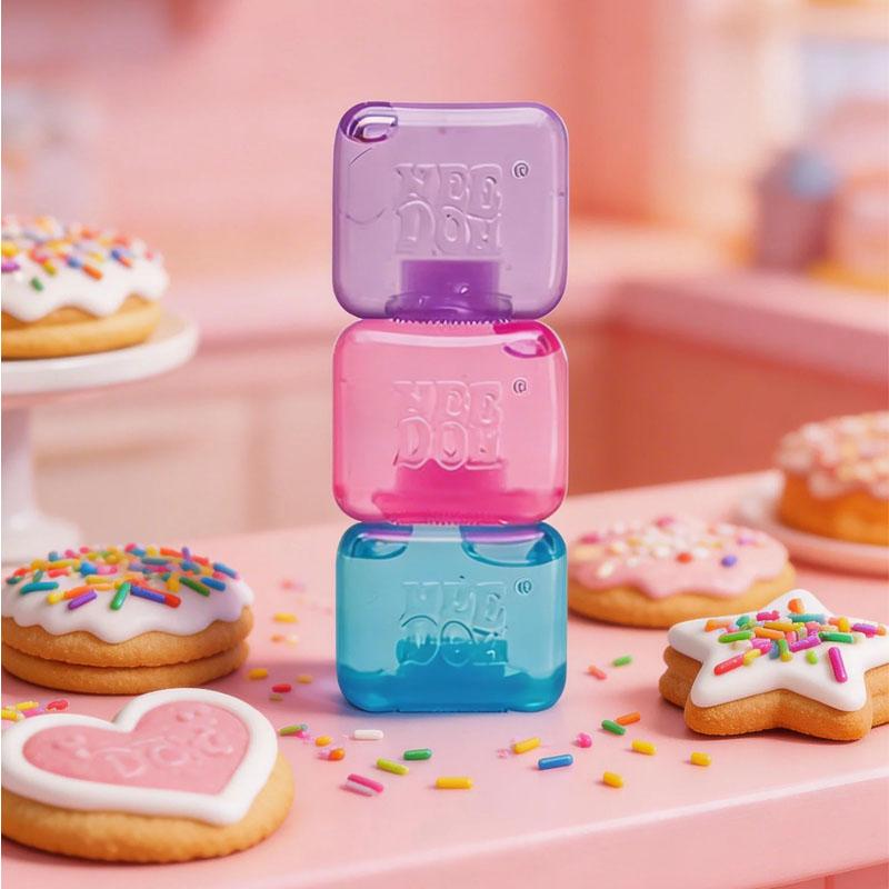 Super Popular Schylling Needoh Nice Cube Sensory Toy, Pinch And Pressure Reducing Cube, Squeezable Fidget Pressure Reducing Limi