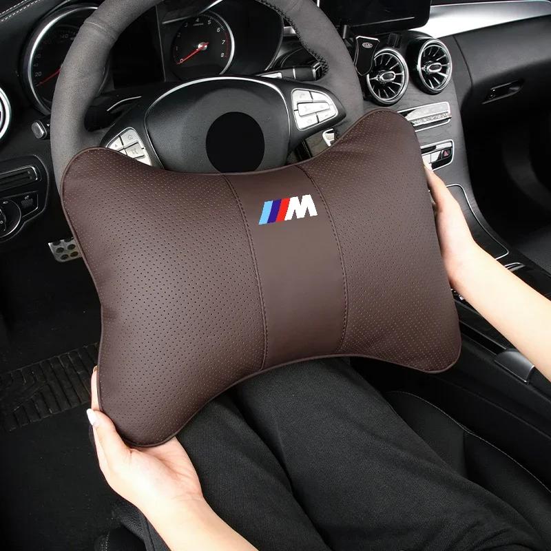 Nuevo Cojín Cervical de Espuma con Memoria para Reposacabezas de Asiento de Coche de Cuero Confort Interior de Automóvil Para BMW M X1 X3 X5 F30 F10 E90 F20 E46 E60 E70