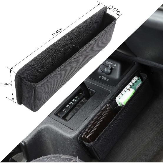 RT-TCZ Gear Shift Storage Bag Center Console Side Organizer Co-Pilot Seat Side Organizer Interior Accessories for Jeep Wrangler TJ 1997-2006