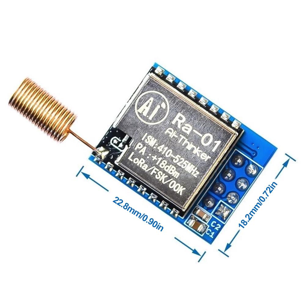 RA-01 SX1278 LORA Spread Spectrum Transmission Module 433M Serial LORA Wireless Module Most Distant 15KM with Spring Antenna