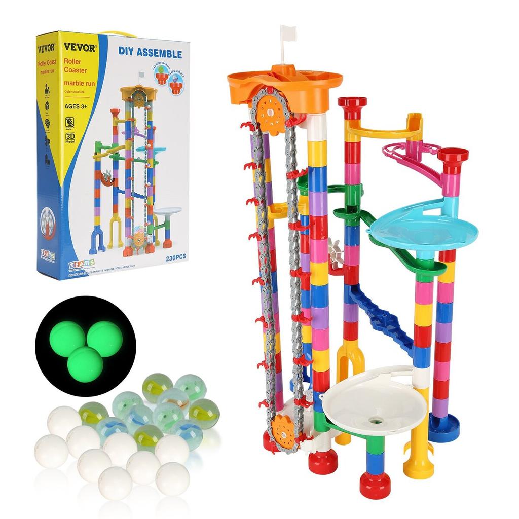 Marble Run Set 230 PCS with Motorized Elevator Educational Gift for Kids