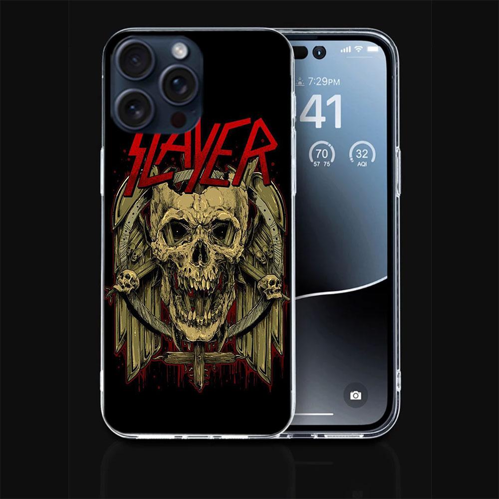 Slayer Heavy Metal Rock Band Capa Phone Case For Iphone 17 Air 16 Pro Max 15 12 Pro 14 Plus 17E 16E 11 13 Mini Cover Cases Funda
