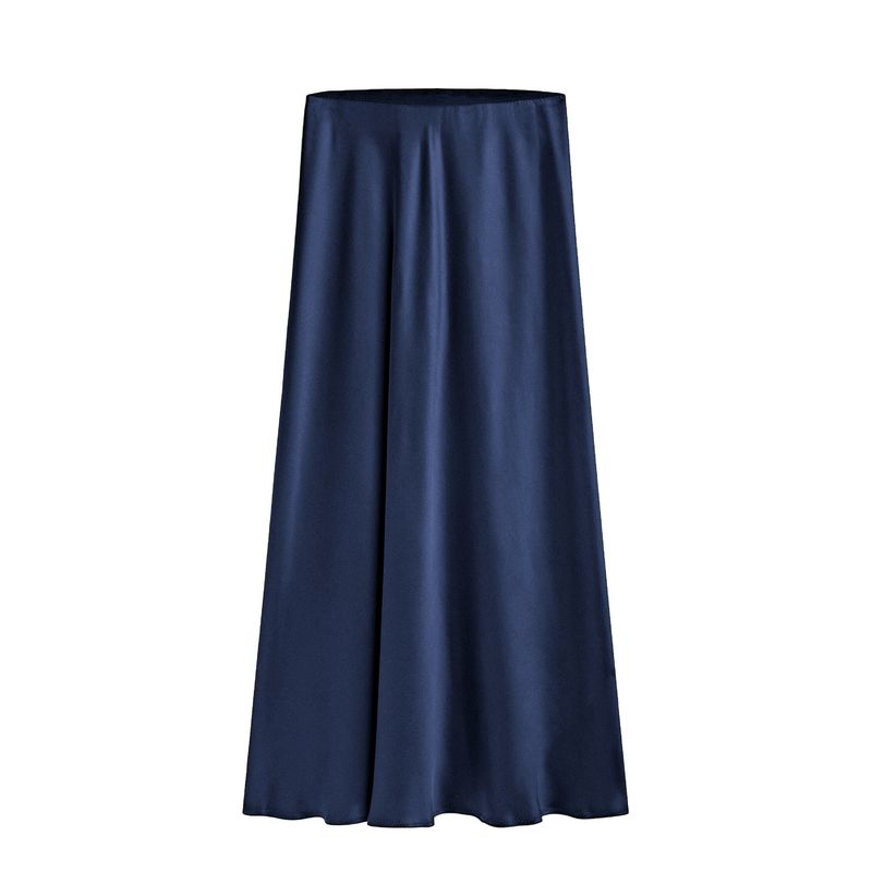 Hip Hugging Side Slit Half Length Skirt Solid Color Sheath Side Slit Skirt
