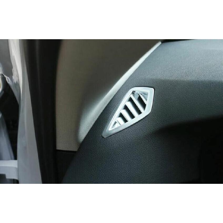 For BMW 5 Series G30 2018- ABS Silver Dashboard Side Vent Overlay Cover 2PCS