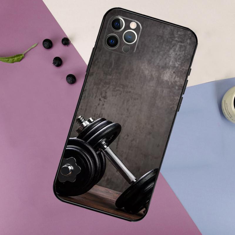 Bodybuilding Gym Fitness Phone Case For iPhone 16 15 14 13 12 11 17 Pro Max 13 Mini 16 Plus 16e 17 Air Bumper Cover