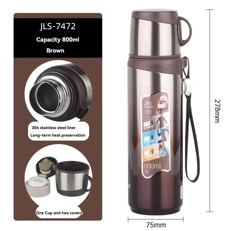 Cup Stainless Steel Thermos Bottle Large Capacity Outdoor Water Bottle with Rope Tumbler Vacuum Flasks Thermo Bottle 680/800ML