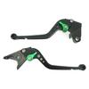 K79 Black Kawasaki Brake and Clutch Lever Compatible with Versys (Green) Set, 6-Level Adjustment, ZX-6R, ZX-9R, ZX-10R, Z1000, ZX-12R, 1000, etc.