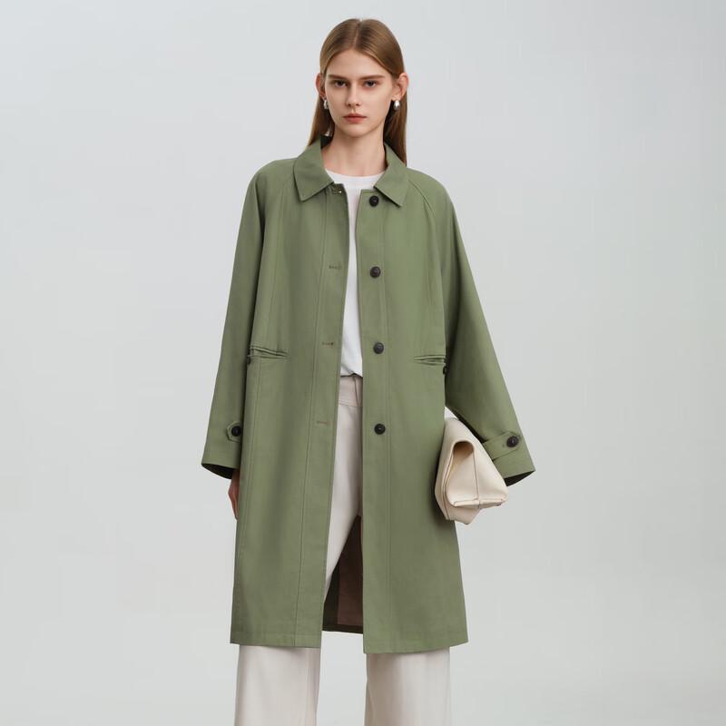 

Elva Island Vintage Single-Breasted Trench Coat