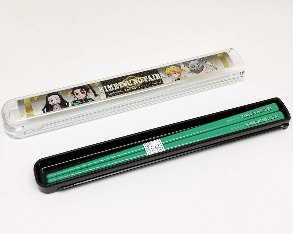 OSK Demon Kimetsu no Yaiba Pull Lid Chopsticks Box Set HS Dark Brown Slayer 11,