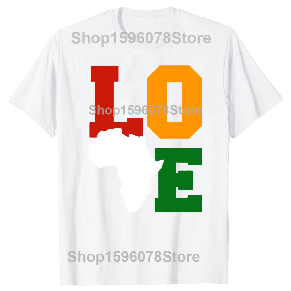 Black Pride Love Juneteenth Black History Month African American T Shirts Cotton Humor Tee Short Sleeve Unisex Loose Clothing