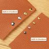 480 Sets Leather Rivets Double Caps Rivet Tubular Metal Studs with 3 Setting Tools Hammer for Leather Craft Repair