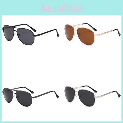 Gafas de Sol para Hombre Metal Doble Puente Ojo de Rana Venta al por Mayor Fábrica Polarizadas para Conducir Pesca Protección Ocular Uv400