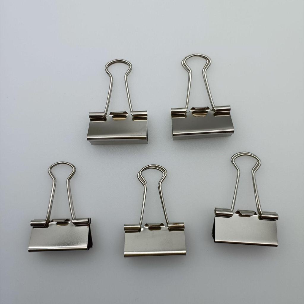 32mm Silver Medium Binder Clips - Office Supplies