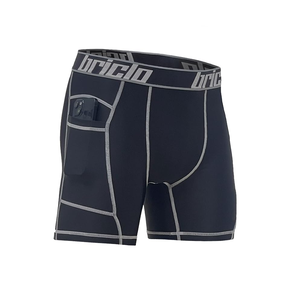 Bricklo Compression Tights with UV and Perfect for Summer and Also Suitable As a Base Compression Running or Sports Power Stretch Plus Sizes Men's