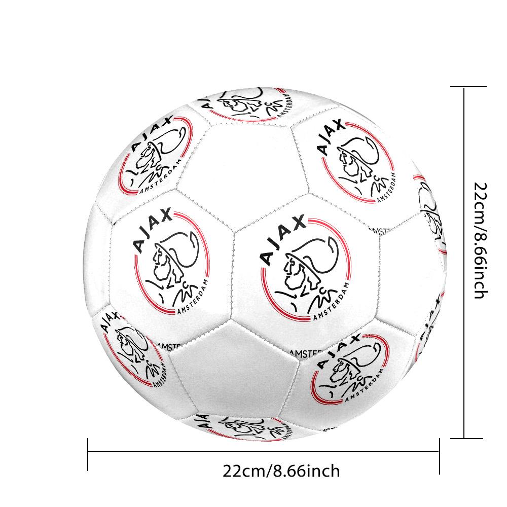 1PC AFC Ajax Poster Size 5 Soccer Ball PrahaIndoor Soccer Ball Colorful All Ages Machine Stitched PVC Competition Ready Durable High-Bounce