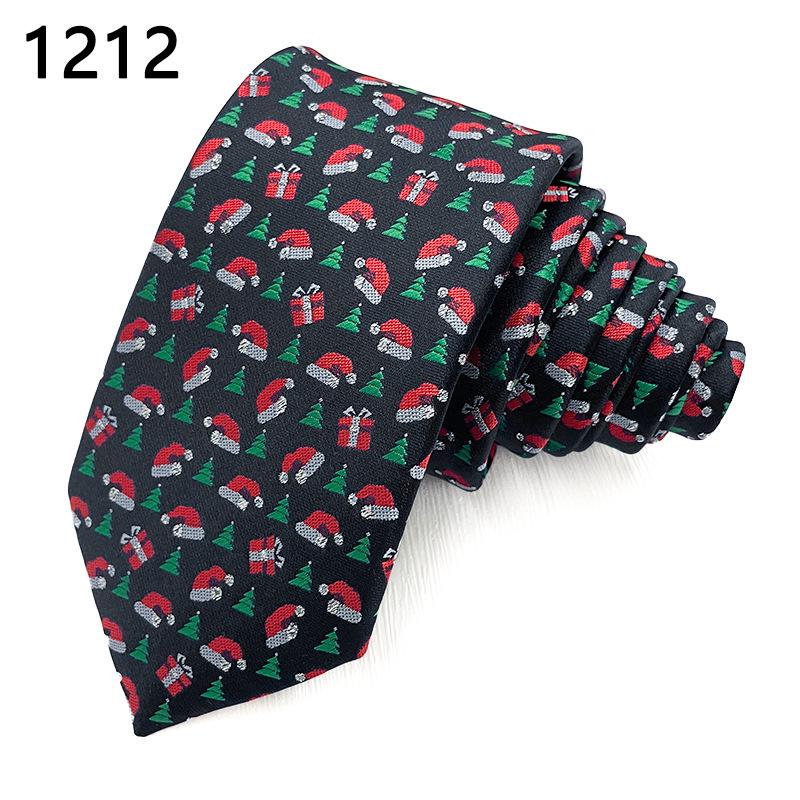 Luxury Men's Jacquard Christmas Tie - High-end Polyester Fashion
