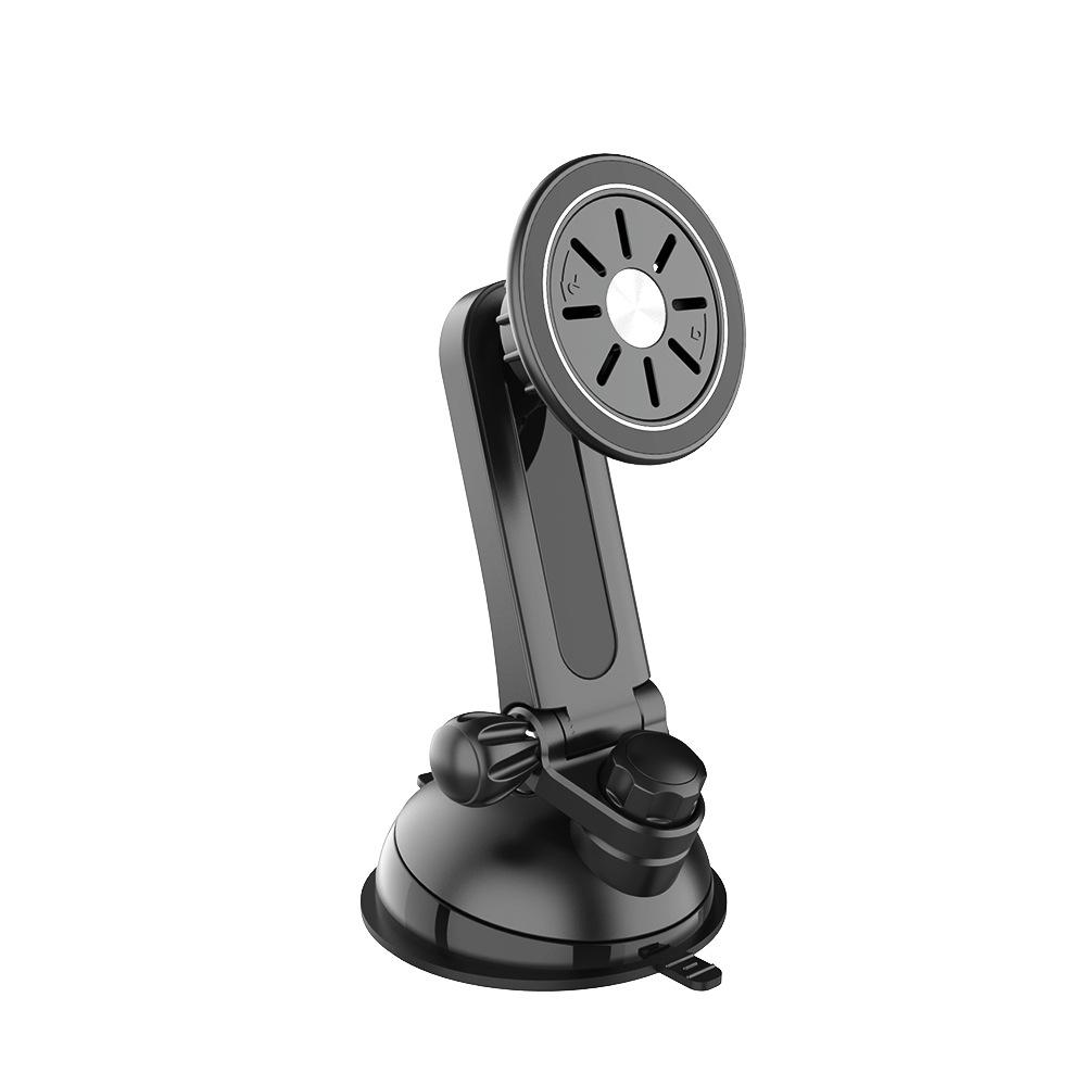 

Powerful Magnetic Car Phone Holder with Wireless Charging and Suction Cup for Console and Windshield Navigation Mount.