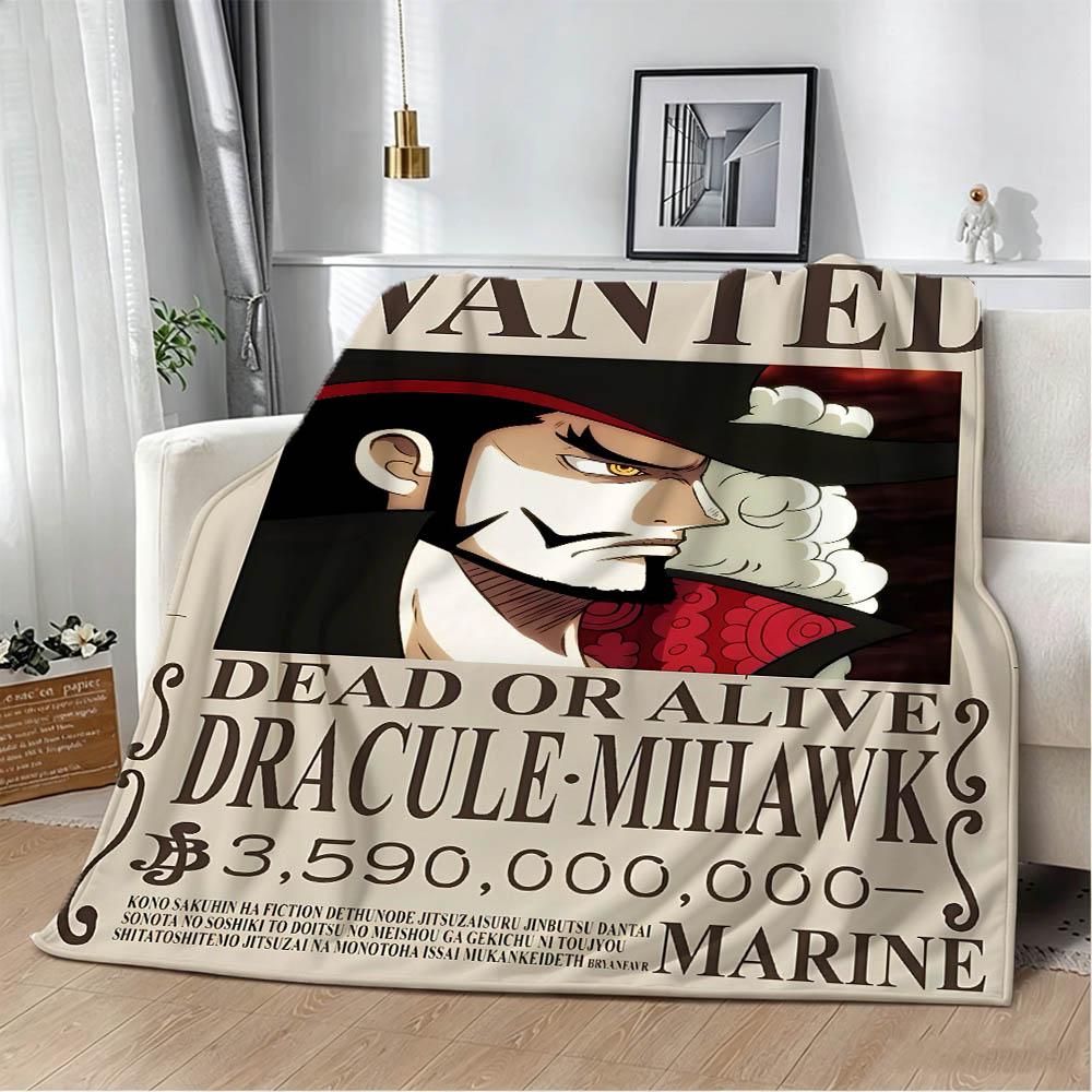 O-One Piece Luffy Shanks Kaido Anime Wanted Flannel Blanket Soft Throw Blanket Art For Home Decor Bedroom Bed Sofa Picnic Gifts