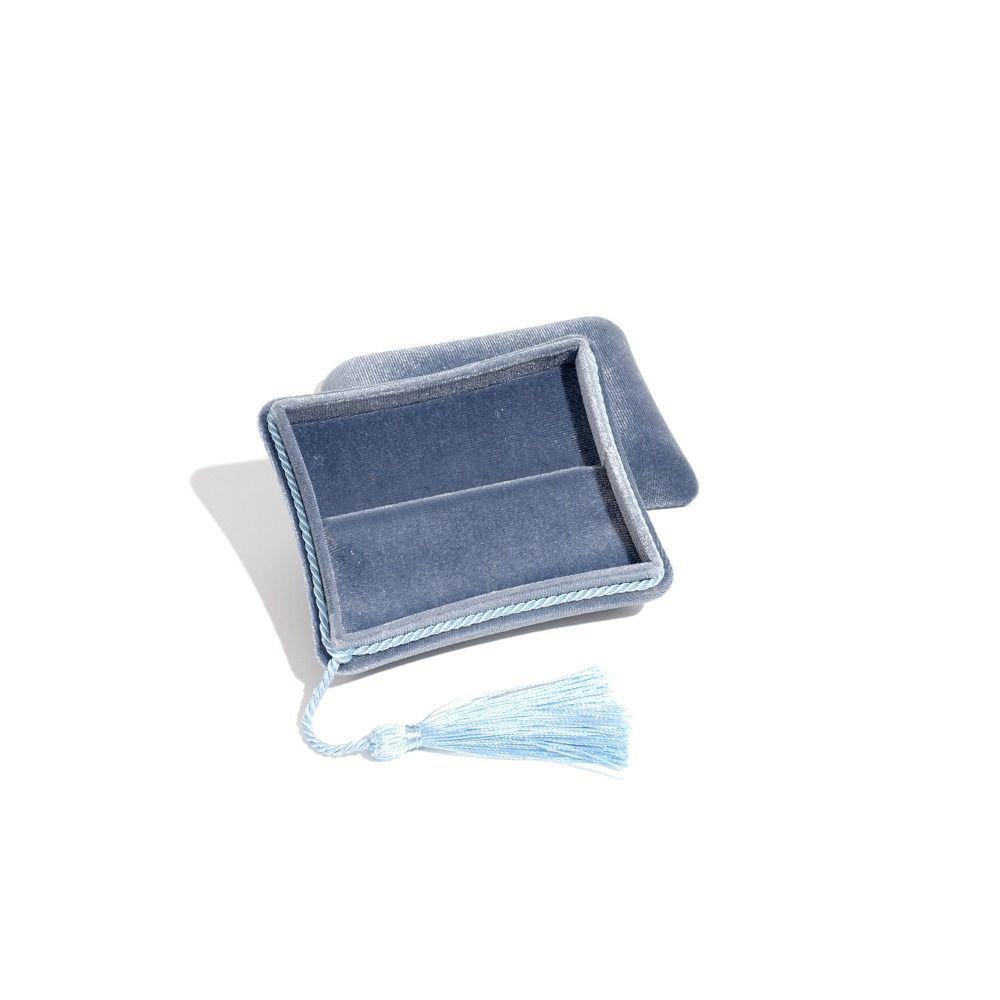 Tassels Jewelry Packing Bag Rings Necklace Earrings Storage Case Simple Square Jewelry Box  Gift