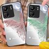 Metallic Butterfly For Xiaomi Redmi 13C Note13 12 Pro Plus 5G Note 9 13T Pro POCO X6 F5 F6 Black Tempered Glass Phone Case