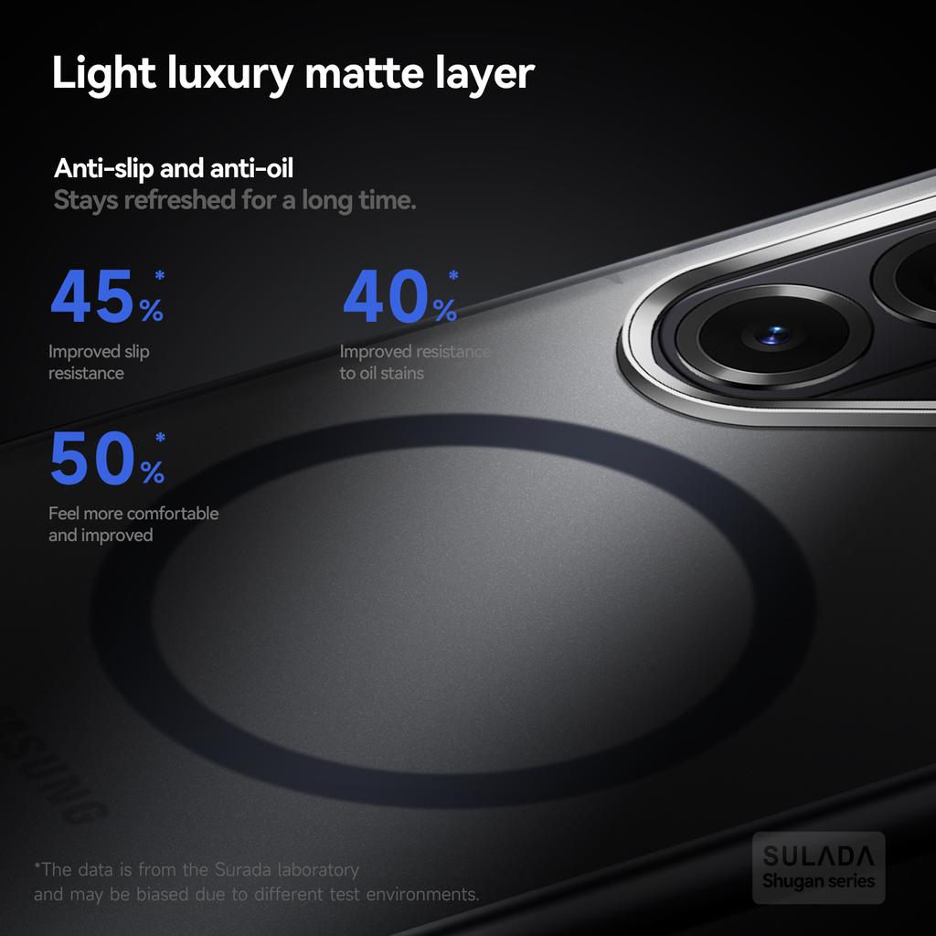 Luxury Metal Lens Frame Matte Transparent Magsafe Magnetic Phone Case For Samsung Galaxy S26 S25 Plus S26 Ultra Shockproof Cover