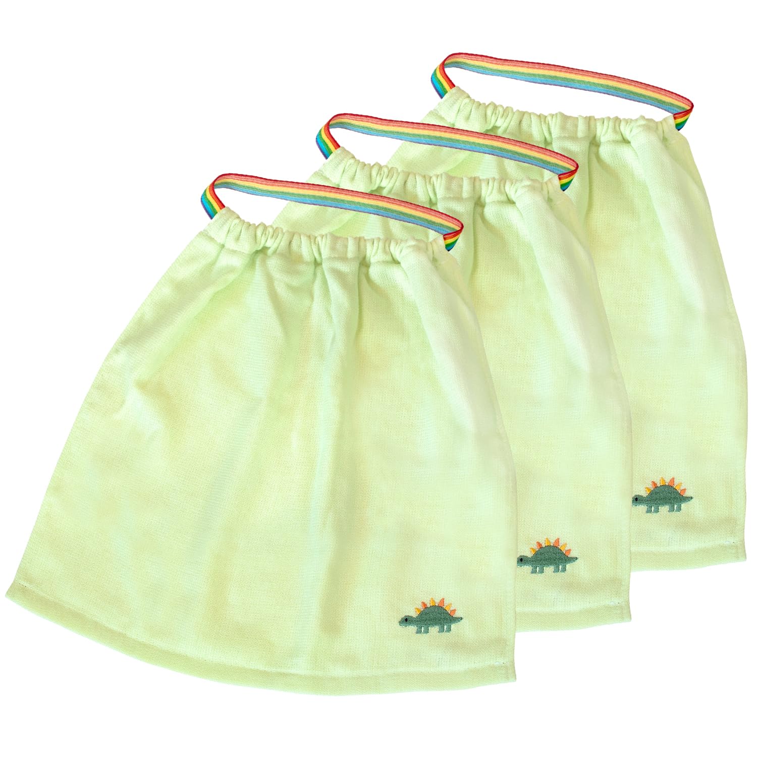 

Bloom Towel Apron Set of Good Made in with Embroidered Name Tag Green Dinosaur 3, Towel, Kids Apron, Japan, Senshu, (Light Design)