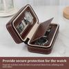 Travel Dustproof Embedded Watch Box Zipper Portable PU Leather Storage Case Watch Display Box For Trips And Gifts Wristwatch Box