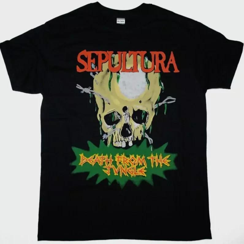 Винтажная футболка Sepultura DEATH FROM THE JUNGLE Унисекс от S до 5XL MQ511 Унисекс Футболка S