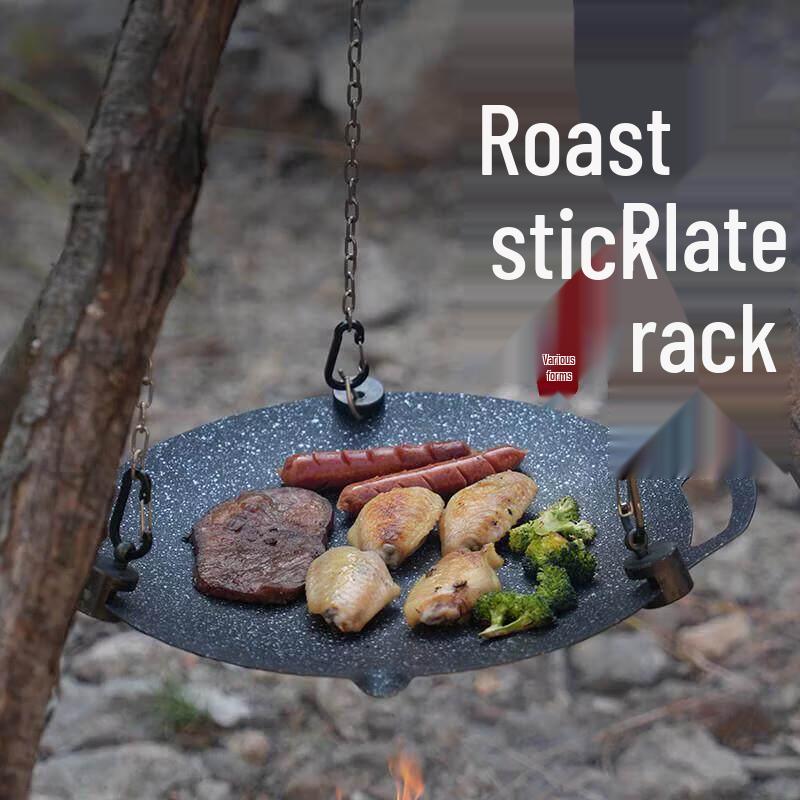 Portable Outdoor Cooking Tripod with Griddle