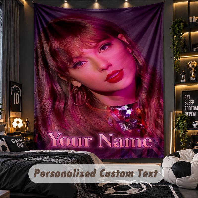 TapestryTaylor Swift Custom Name Text Personalized Wall Hanging Tapestry Home Wall Decor