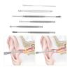 Stainless Steel Ear Pick Set Curette Ear Wax Remover Spiral Spring Earpick Ear Cleaner OPP Bag Packaging