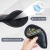 Golf Iron Covers Magnet Wedge Covers Club Head Covers Set Colorful Numbers 12pcs Black Synthetic Leather (3-9, Pw, Aw, Sw, Lw2)