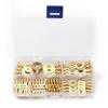300PCS M5 M6 M8 M10 Copper Iron Ring Cable Lug Terminal O-Type Crimp Connector Non Insulated Assortment Kit
