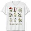 Flowers Variations Unisex T Shirt British Wildflowers Retro Cool Graphic Tee