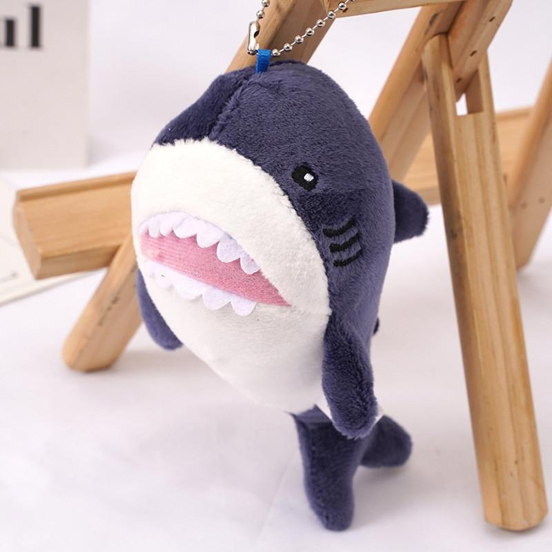 Adorable Plush Shark Keychain In Pink And Gray Perfect For Backpacks And Bags