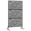 Privacy Screen Black 100 X 50 X 180 Cm Steel