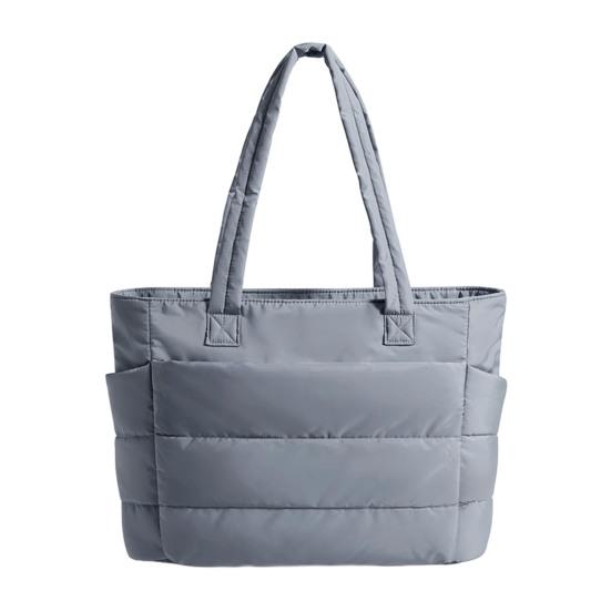 Puffer-Tragetasche Damen Umhängetasche mit Flaschenfächern Reise-Handtasche Gepolsterte Tragetasche für 15,6 Zoll Laptop Arbeit Fitnessstudio Pendeln